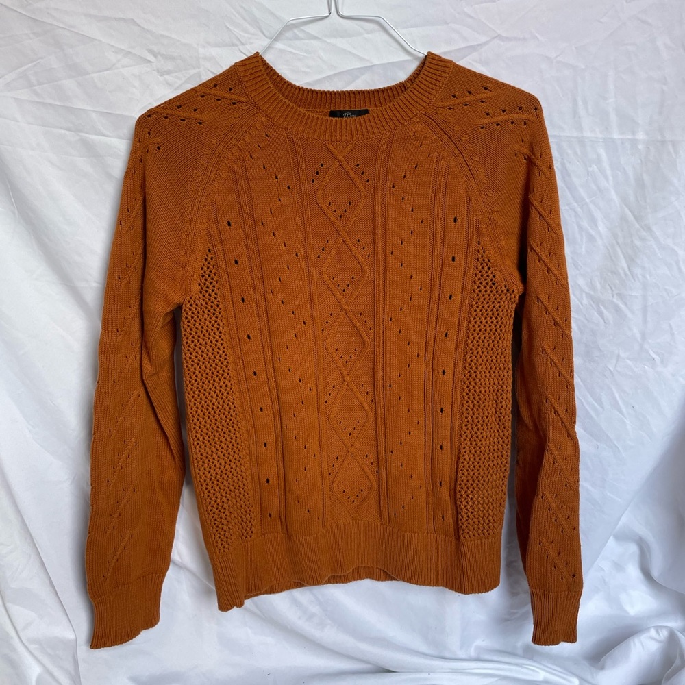 Medium orange J Crew sweater. Medium. Lightly used.